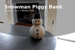 Snowman Piggy Bank – Festive 3D Printable Holiday Coin Bank (Easy Multi-Part Print) 3d model