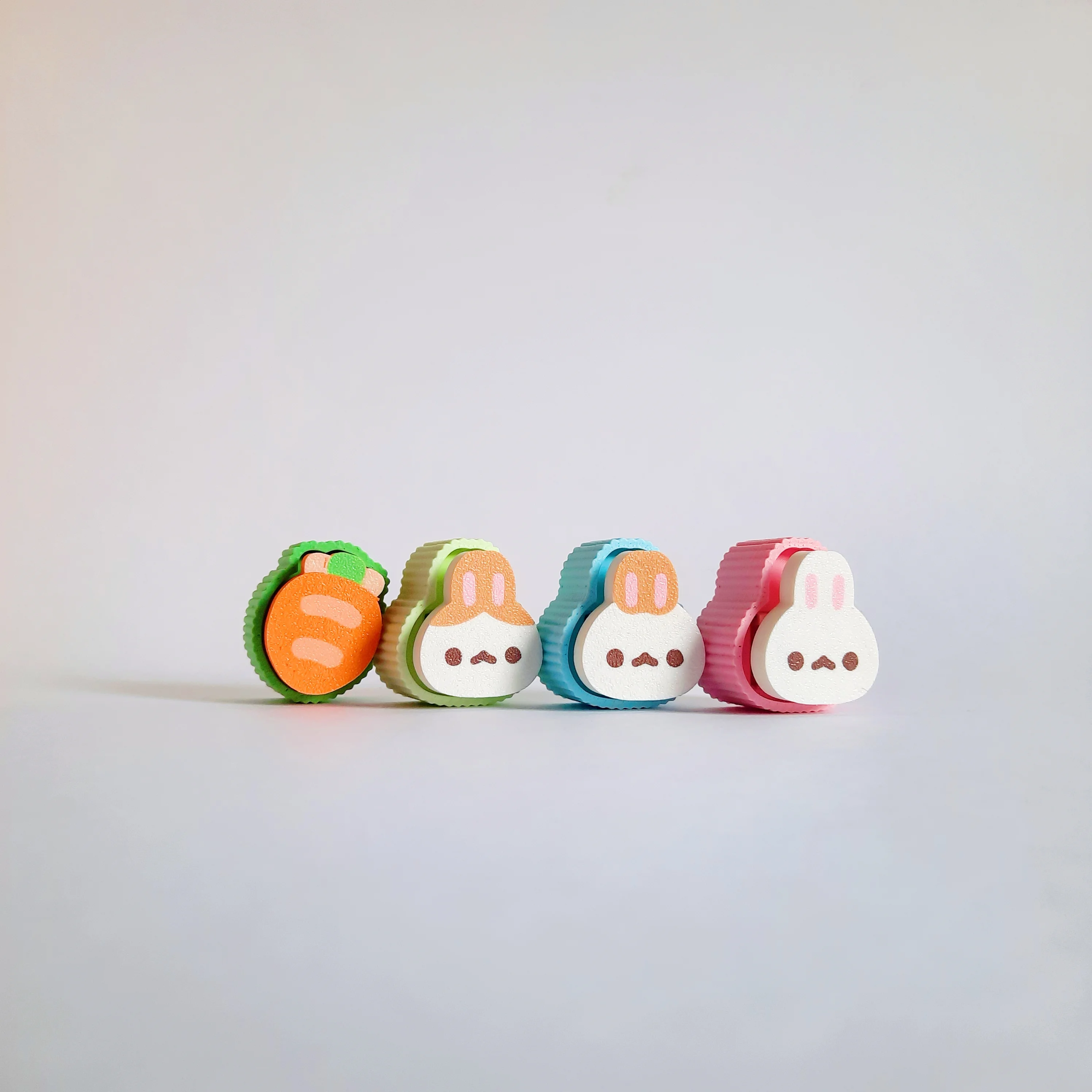 Cute Clicker Bunny Collection | No AMS | Print-in-place | Support-free 3d model