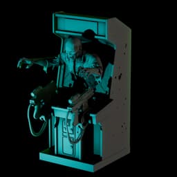 The Modern Mimic: Zombie-Breached Arcade Cabinet (32mm & 150mm) 3d model