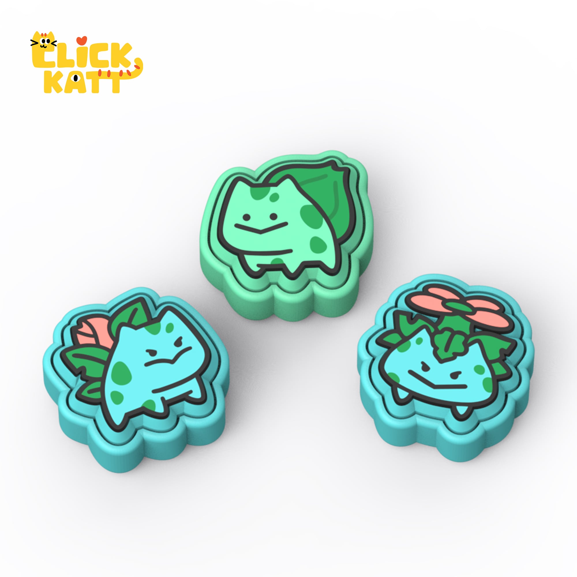 Monster 001-003 - Clicker Fidget Toy Keychain 3d model