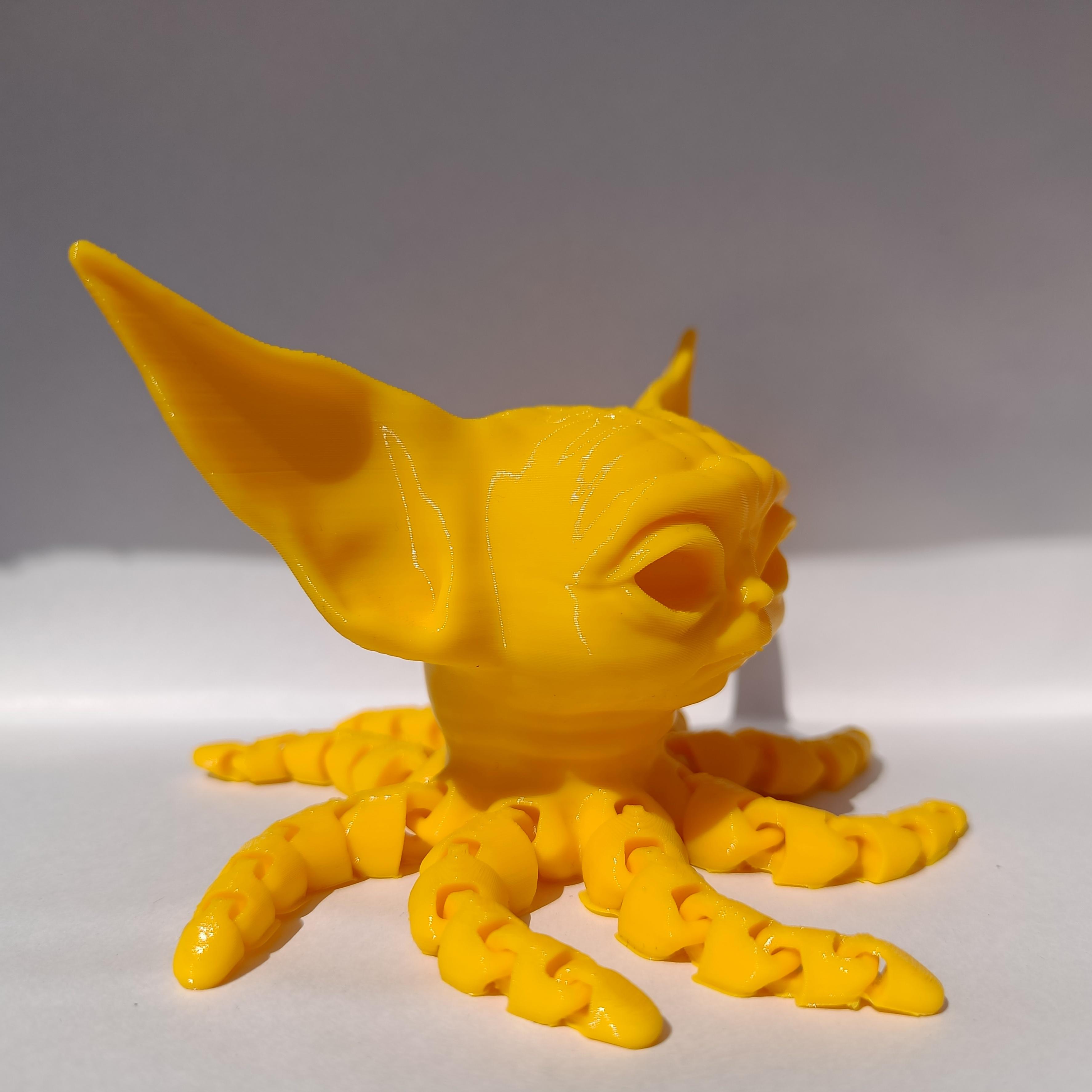 Yoda octopus (No Support Required) 3d model
