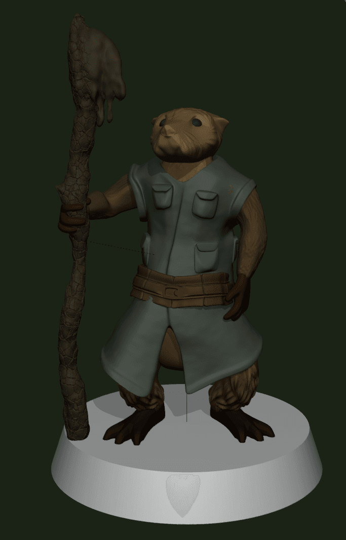 Otter Woodland Warrior - PC 3d model