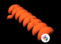 Caterpillar Jack o'Lantern - trans face 3d model