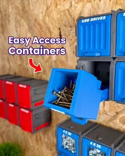 Cargo Containers - 1x1 (Mini Modular Storage) 3d model