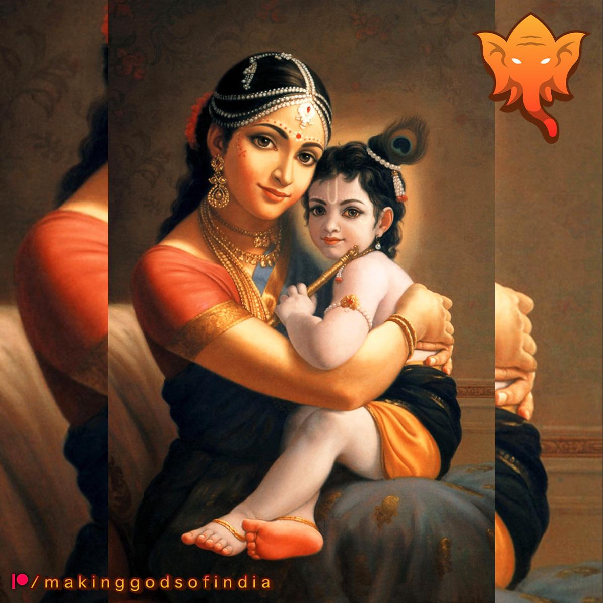 Yashoda with Krishna, Epitome of Motherly Love 3d model