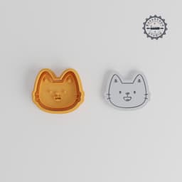 Laughing Face Cookie Cutter & Stamp, Fun Baking Mold Set, Happy Joyful Expressions, S/M/L Sizes, 6-Piece Pack PRODUCT_836 3d model
