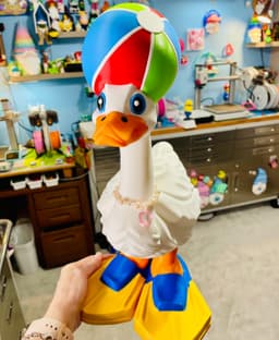 Beach Ball and Flippers Goose Gear for Porch Goose 3d model