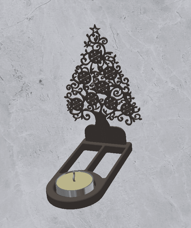 Candle Holder Decoration 3d model