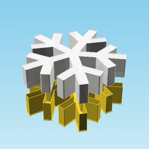 Fract5-3, nestable box (v2) 3d model