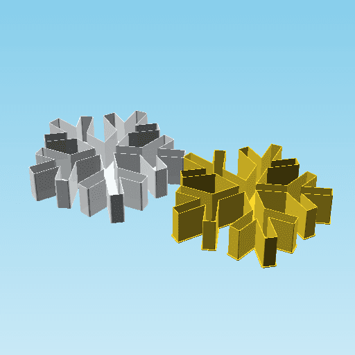 Fract5-3, nestable box (v2) 3d model