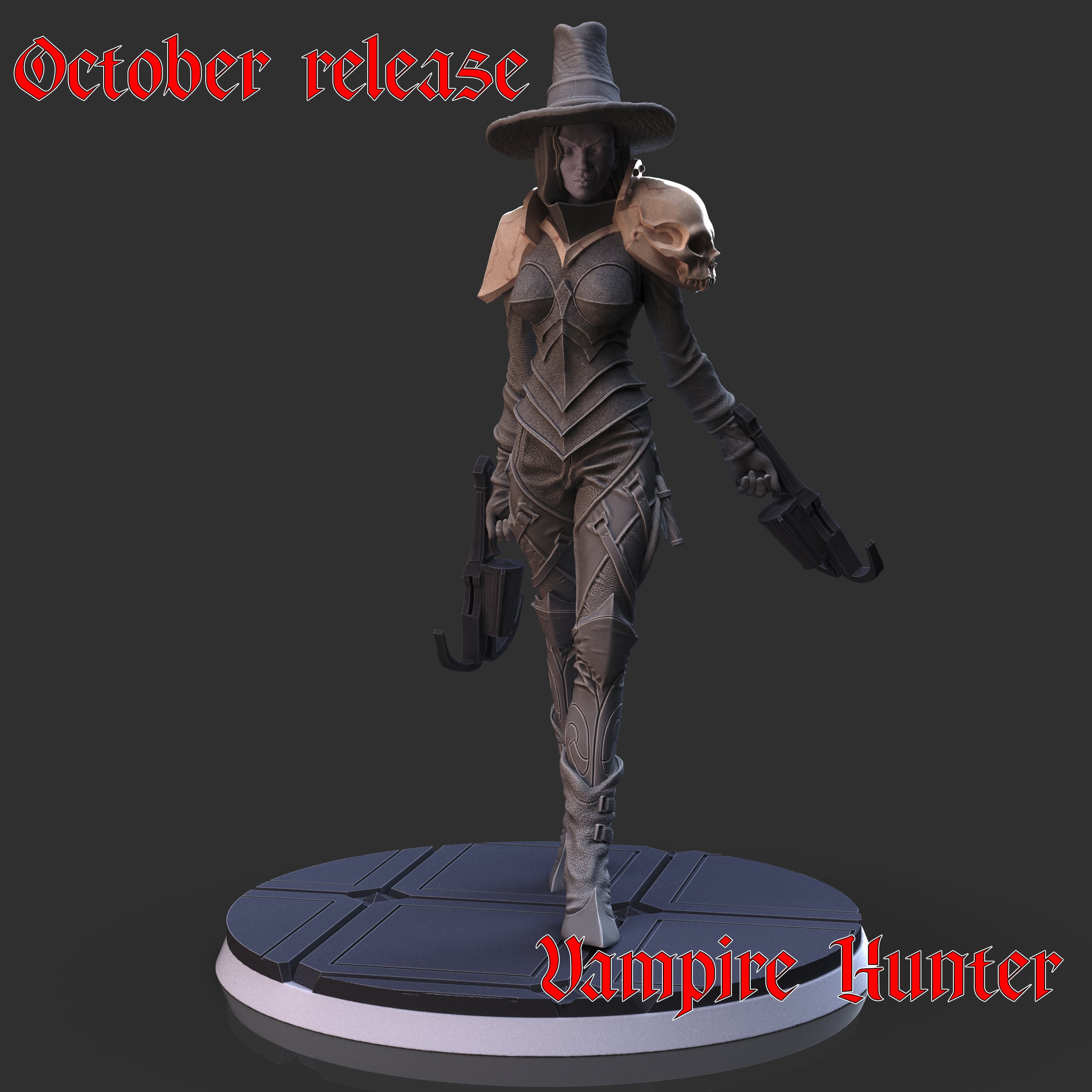 Vampire Hunter 75mm collectible 3d model