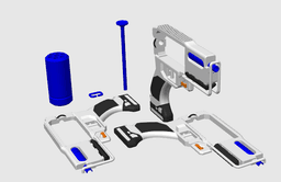 Helldivers 2 Pistol Sidearm Bundle V1 / GP-31 Grenade Launcher SG-22 Bush Whacker P-11 Stim Pistol 3d model