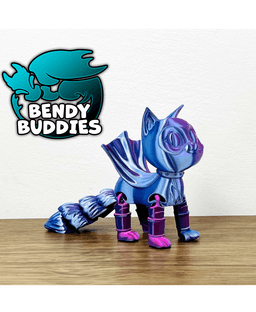 Super Caty Kitten / Cat Articulated / Print-in-Place Hero Creature / Cute Feline Beast 3d model