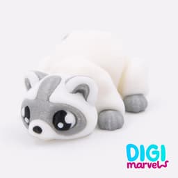 Raccoon Flexi + Keychain 3d model