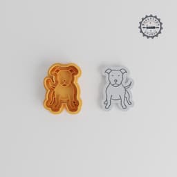 American Pit Bull Cookie Cutter & Stamp, Dog Lover, Fondant & Cookie Craft, 3 Size Set PRODUCT_285 3d model