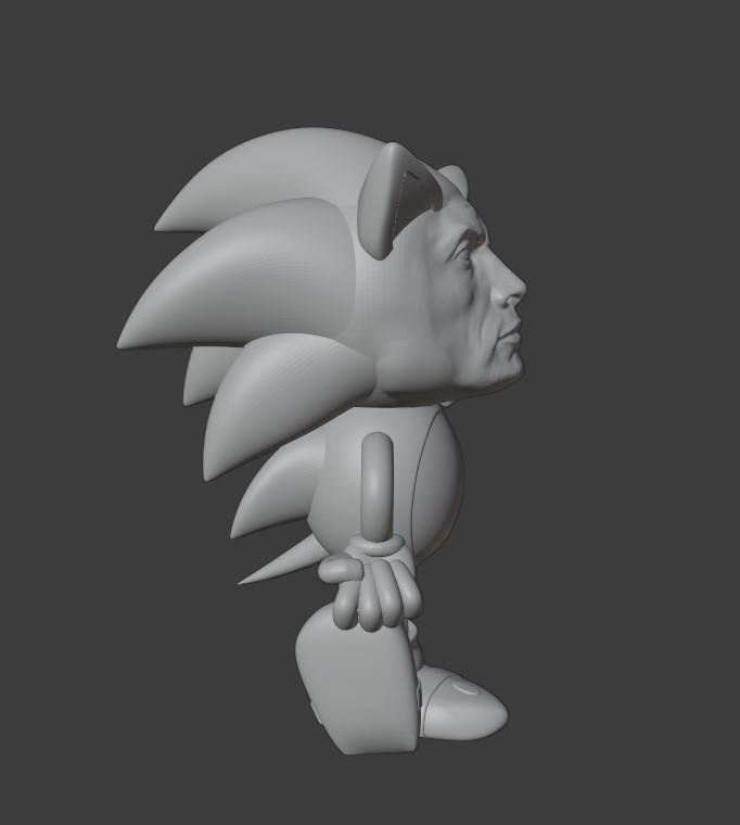 Rocknic (The Rock + Sonic the Hedgehog) 3d model