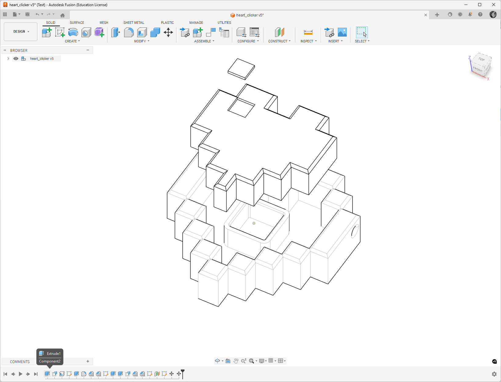 Yet another Minecraft heart clicker 3d model