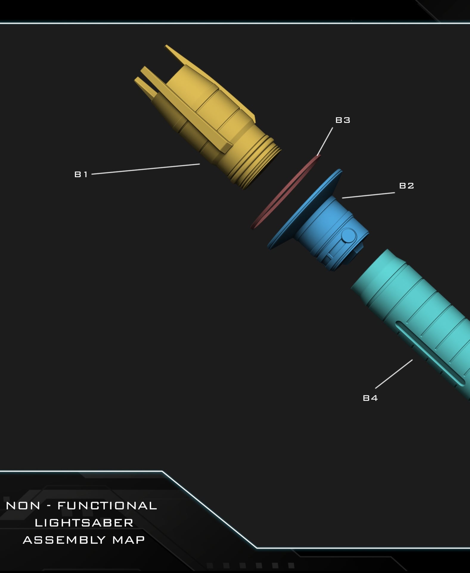 Shin Hati functional lightsaber 3d model