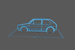 Volkswagen - Golf 1 Wall Art 3d model