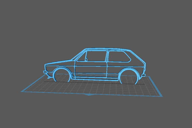 Volkswagen - Golf 1 Wall Art 3d model