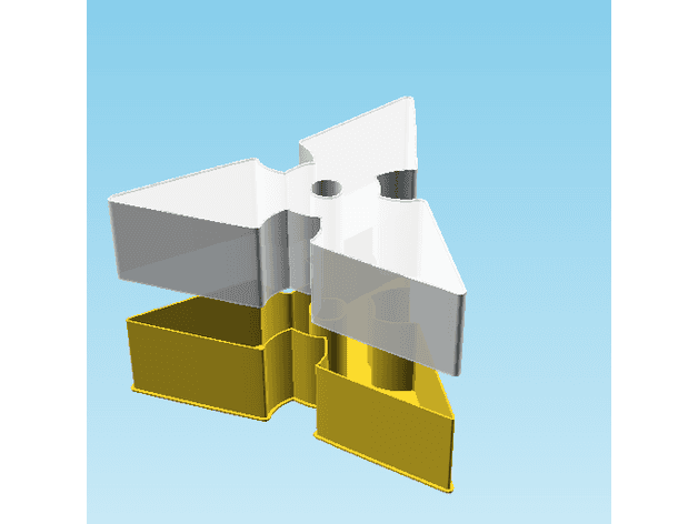 Shuriken 0036, nestable box (v2) 3d model