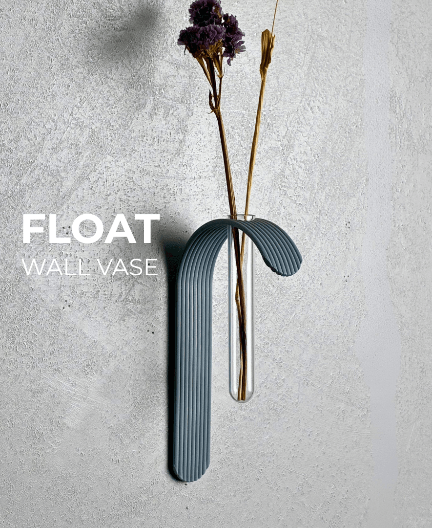 FLOAT Wall Vase | Minimalist 3D Printed Decor 3d model