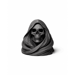 THE SKELETON HEAD UNDER ROBE / GOTHIC DECOR / HOMEDECOR / DECOR / SCULPTURE / ABSTRACT 3d model
