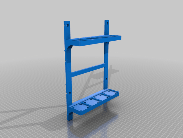 Gridfinity Wall Rack Double Height 3d model