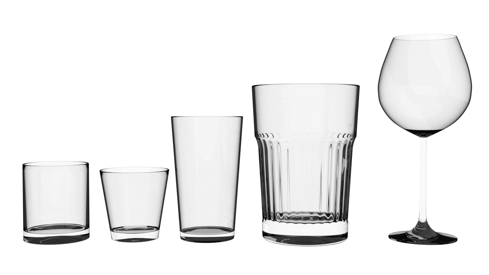 Glassware Collection 3d model