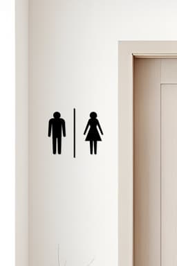 WC, Toilet Sign, Restroom 3d model