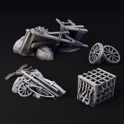 Wagon Wreckage | Tabletop RPG Wargame Scatter 3d model