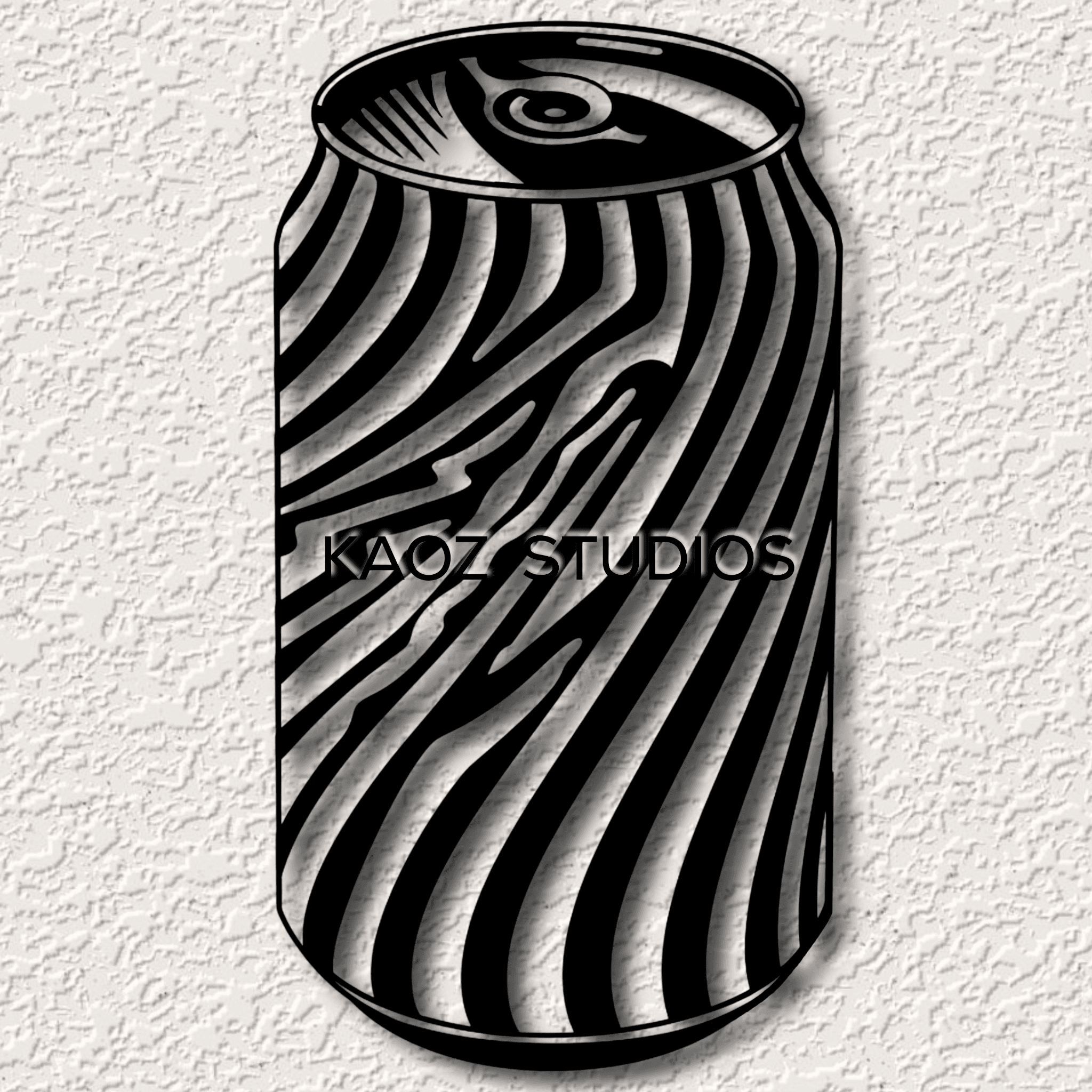 soda wall art can wall decor optical illusion drink decoration 3d model