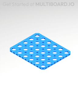 5x6 MU - Mid Hole, Small Thread MU - MultiBoard Plate 3d model