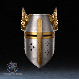 Crusader Helmet 3D Printer STL File 3d model