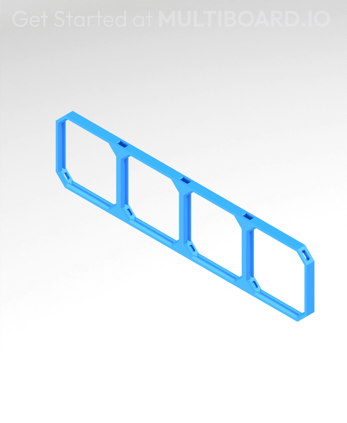 8x2 MU (4x1 LU) - MultiBoard Square Plate 3d model