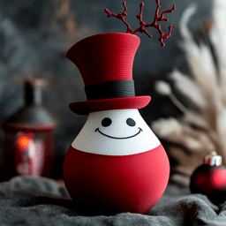 Jolly Frosty Vase for Festive Decor 3d model