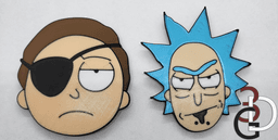 Rick & Morty themed magnets 3d model