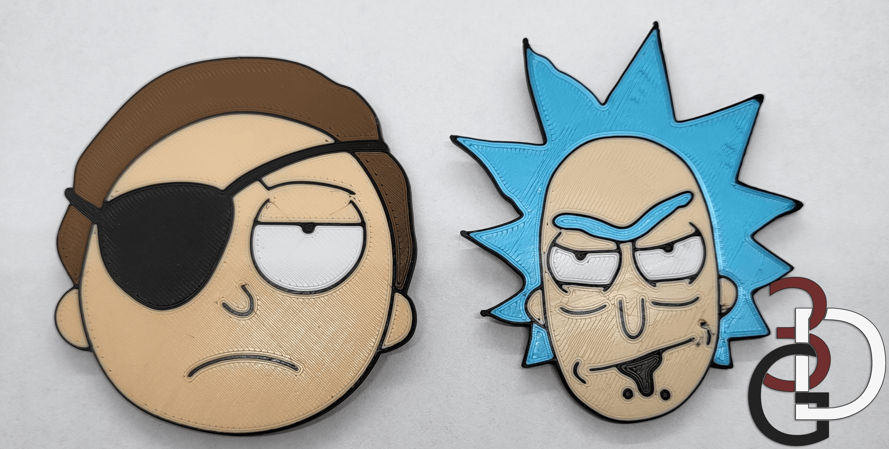 Rick & Morty themed magnets 3d model