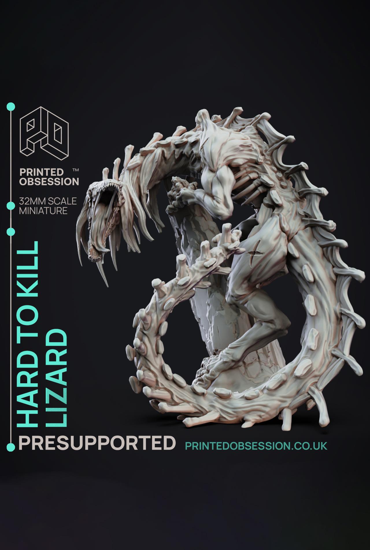 Hard to kill Lizard - SCP - PRESUPPORTED - Illustrated and Stats - 32mm scale			 3d model