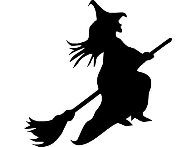 Broomstick witch 3d model