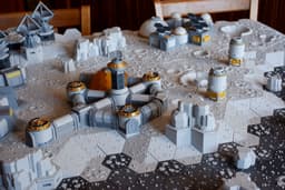 FDMecha Hex Terrain: Lunar Landscape - Moonbase Modules 3d model