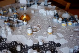 FDMecha Hex Terrain: Lunar Landscape - Moonbase Modules 3d model