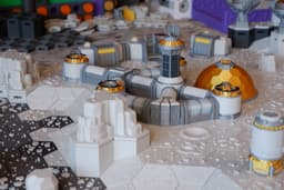 FDMecha Hex Terrain: Lunar Landscape - Moonbase Modules 3d model