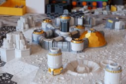 FDMecha Hex Terrain: Lunar Landscape - Moonbase Modules 3d model