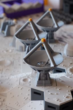 FDMecha Hex Terrain: Lunar Landscape - Moonbase Modules 3d model