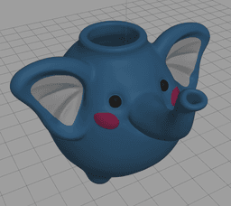 Elephant Planter STL | Cute Decor 3D Print | Functional Pot 3d model