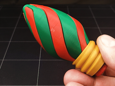 Spiral Christmas Light Bulb 3d model