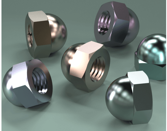 DIN 1587 M8 3d model