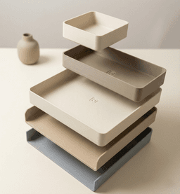 Stackable Japandi Office Storage 3d model