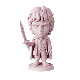 Frodo Lord of the Rings – Free Sample STL Fan Art | Full 15-Character Bundle on Profile 3d model